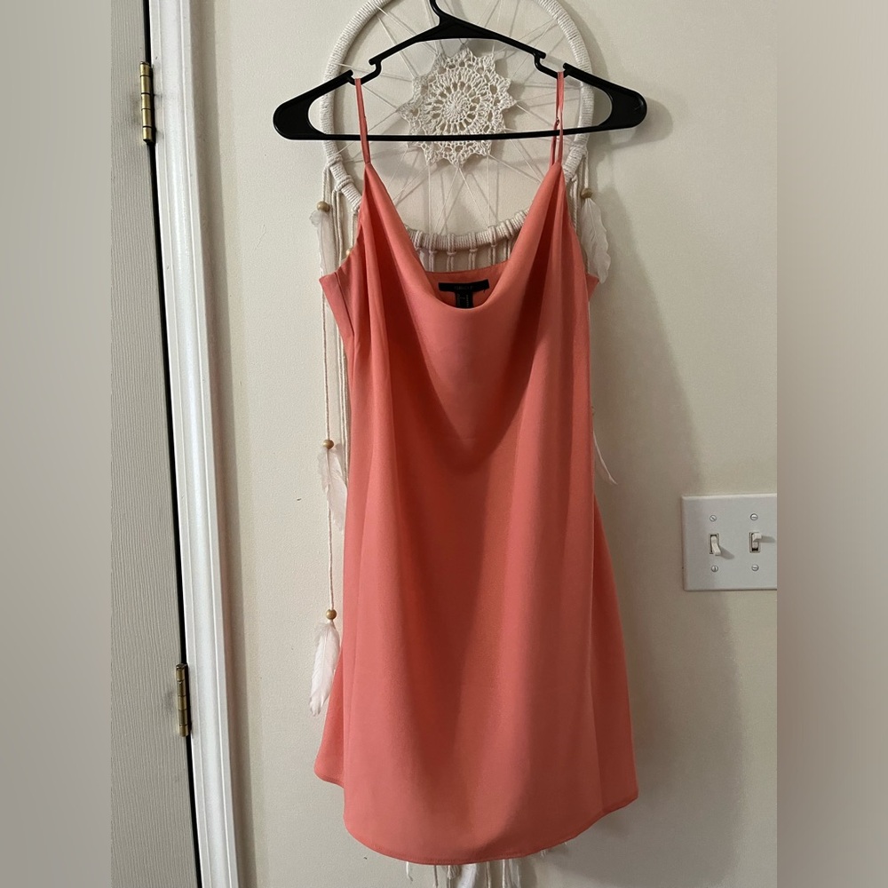 coral/peachy colored slip dress!!